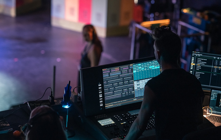 A lighting designer