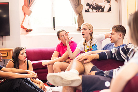 Young people relaxing at NYMT